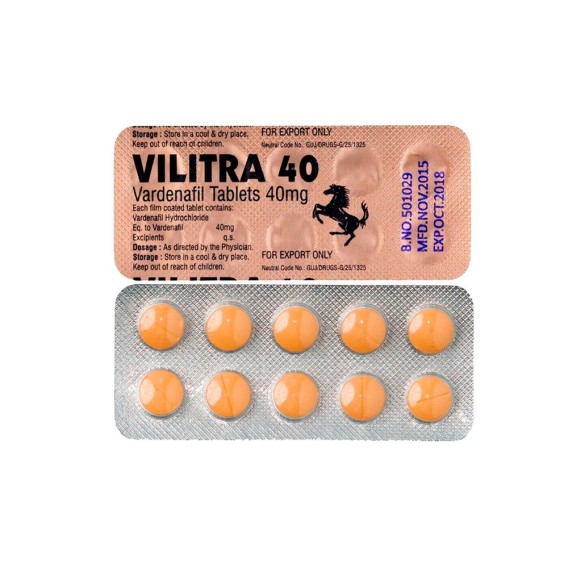 Vilitra 40 (Vardenafil Tablets) 40 mg Centurion Laboratories