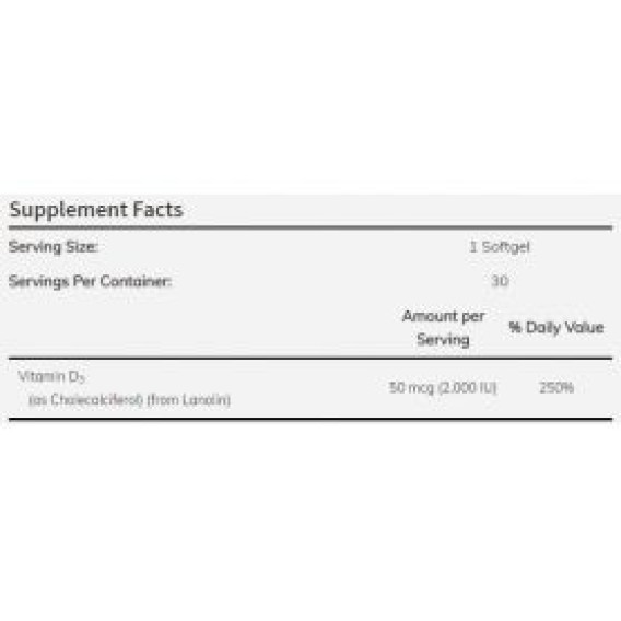 Vitamin D-3 2000 IU 120 caps Now foods